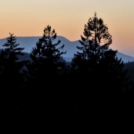 Beskydy při západu slunce - výhled ze stoupání na Súľov