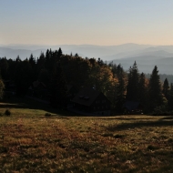 Výhled na Beskydy z Bílého  Kříže