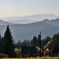 Výhled na Beskydy z Bílého  Kříže