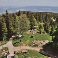 Výhled z rozhledny na Kleti