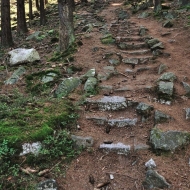 Brdy - kamenné schody mezi Kloboučkem a Tokem