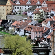 Vyhlídka na město  mezi II. a III. zámeckým nádvořím zámku Český Krumlov