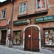 Historické centrum Českého Krumlova bez lidí