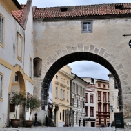 Český Krumlov - u Budějovické brány bez lidí