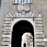 II. nádvoří zámku Český Krumlov bez lidí