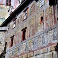 II. nádvoří zámku Český Krumlov bez lidí