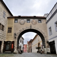 Český Krumlvo - liduprázdná ulice historické části města