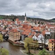 Vyhlídka na město  mezi II. a III. zámeckým nádvořím zámku Český Krumlov