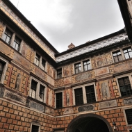 III. a IV. zámecké nádvoří zámku Český Krumlov