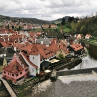 Vyhlídka na Český Krumlov ze zámku