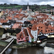 Vyhlídka na Český Krumlov ze zámku