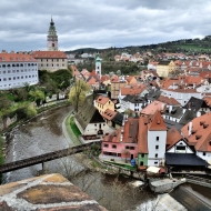 Vyhlídka na Český Krumlov ze zámku