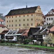 Historické centrum Českého Krumlova bez lidí