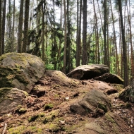 Skály u Obřích postelí na Kutnohorsku