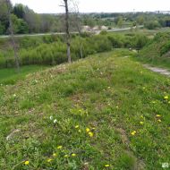 Gargždų (Kalniškės) piliakalnis - pohled k městu Gargždai