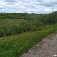 Gargždų (Kalniškės) piliakalnis - vyhlídka na údolí říčky Minija