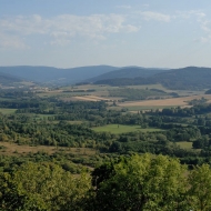 Hrad a zámek Klenová - výhled do kraje