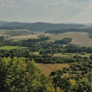 Hrad a zámek Klenová - výhled do kraje