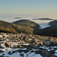 Inverze v Krkonoších - výstup na Svorovou horu a Sněžku