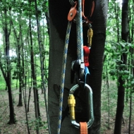 Jumar, kladka, Grigri, karabina, lano, stoupací smyce