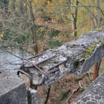 Most přes Sedmpanský potok v roce 2017