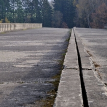 Most přes údolí Sedlického potoka v roce 2017