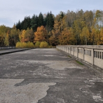 Most přes údolí Sedlického potoka v roce 2017