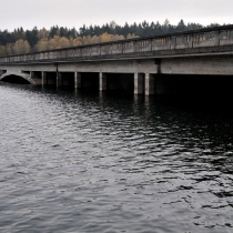Most přes údolí Sedlického potoka v roce 2017